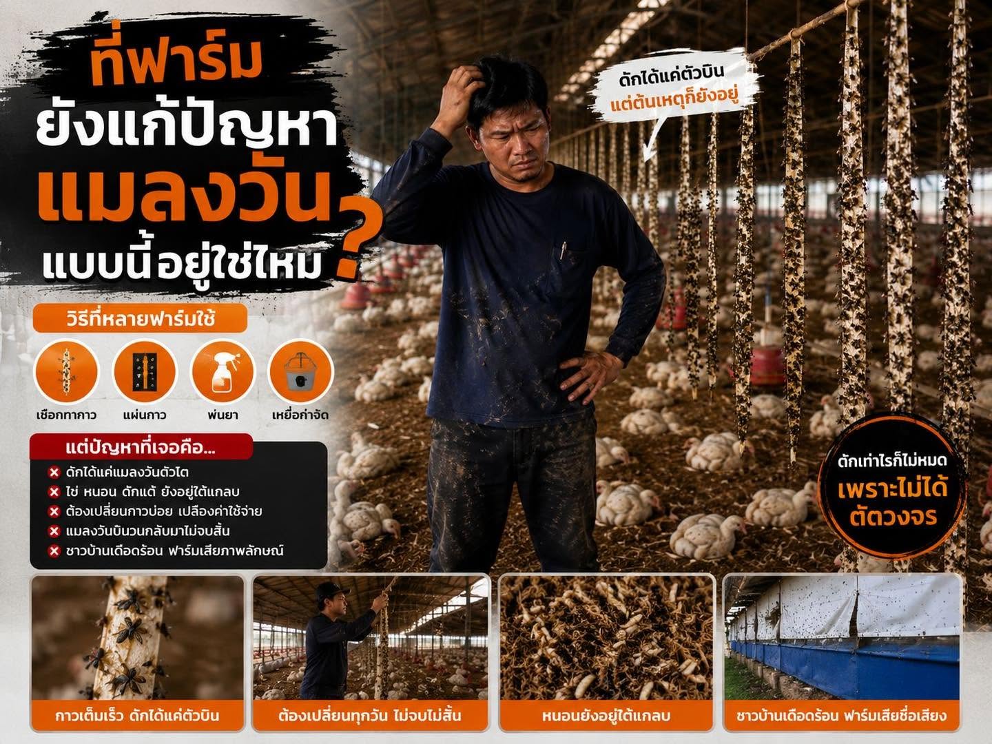 ทำไมฟาร์มถึงยังมีปัญหาแมลงวัน ทั้งที่กำจัดทุกวัน?